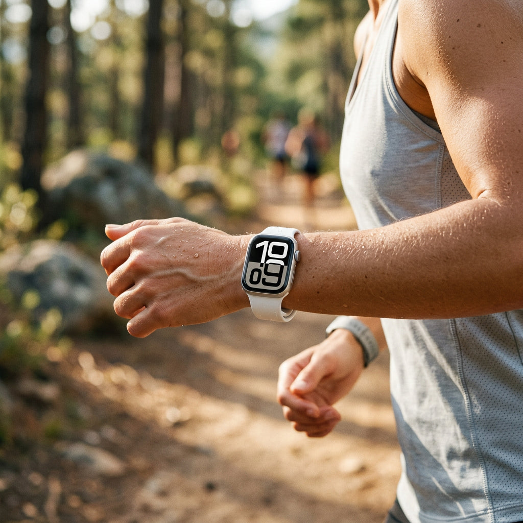 Platinet Sports Smartwatch worn while running